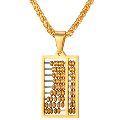 U7 2016 New Gold Abacus Necklace Male Stainless Steel Trendy Necklaces & Pendants Women Bead Chinese Style Fashion Jewelry
U7 2016 New Gold Abacus Necklace Male Stainless Steel Trendy Necklaces & Pendants Women Bead Chinese Style Fashion Jewelry