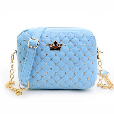 2018 Women Bag Fashion Women Messenger Bags Rivet Chain Shoulder Bag High Quality PU Leather Crossbody Quiled Crown bags
2018 Women Bag Fashion Women Messenger Bags Rivet Chain Shoulder Bag High Quality PU Leather Crossbody Quiled Crown bags