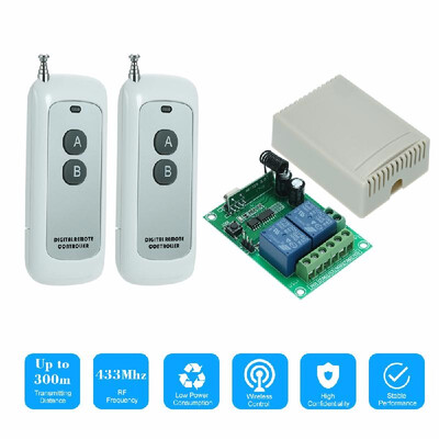 433MHz DC 12V 2CH Universal 10A Relay Wireless Remote Control Switch Receiver Module And 5PCS 2 Key RF 433Mhz Transmitter Remote C
433MHz DC 12V 2CH Universal 10A Relay Wireless Remote Control Switch Receiver Module And 5PCS 2 Key RF 433Mhz Transmitter Remote C
