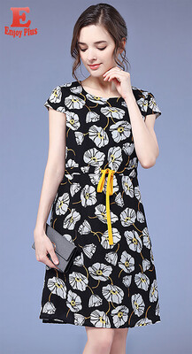 XL XXL 3XL 4XL 5XL chiffon elegant new summer 2018 women dress short sleeve large size black flower print A line elegant belt
XL XXL 3XL 4XL 5XL chiffon elegant new summer 2018 women dress short sleeve large size black flower print A line elegant belt