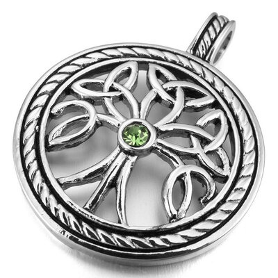 Hpolw Mens Stainless Steel Pendant Necklace CZ Silver Tree of Life Irish Celtic Knot Vintage-with 23 inch Chain
Hpolw Mens Stainless Steel Pendant Necklace CZ Silver Tree of Life Irish Celtic Knot Vintage-with 23 inch Chain