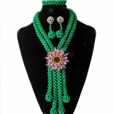 2018 Hand Made Pink India Crystal Beads Bridal Jewelry Nigerian Wedding Costume Necklace African Beads Jewelry Set For Women
2018 Hand Made Pink India Crystal Beads Bridal Jewelry Nigerian Wedding Costume Necklace African Beads Jewelry Set For Women