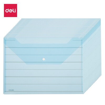 Deli deli 20 horizontal stripes transparent file bag A4 snap information bag portfolio blue 27028
Deli deli 20 horizontal stripes transparent file bag A4 snap information bag portfolio blue 27028