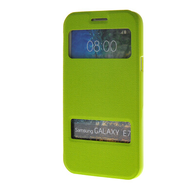 MOONCASE Two window Leather Wallet Flip Stand Pouch Case Cover for Samsung Galaxy E7 Green 01
MOONCASE Two window Leather Wallet Flip Stand Pouch Case Cover for Samsung Galaxy E7 Green 01