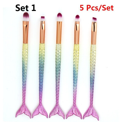 18Style Popular Rainbow Mermaid Tail Makeup Brush Set Fashion Fishtail Foundation Powder Eyeshadow Professional Cosmetic Blush Bru
18Style Popular Rainbow Mermaid Tail Makeup Brush Set Fashion Fishtail Foundation Powder Eyeshadow Professional Cosmetic Blush Bru