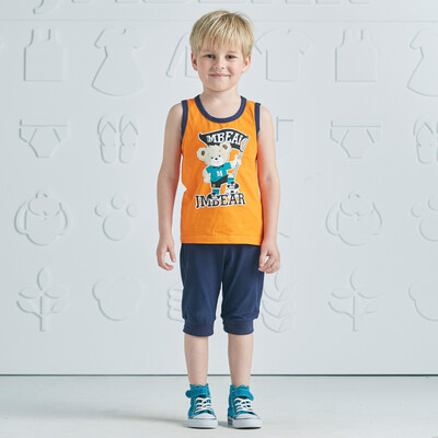 Jamie Bear JMBEAR Set Boys Bear Pattern Vest Set Male Sleeveless Two-piece Set 872526201 Orange 90
Jamie Bear JMBEAR Set Boys Bear Pattern Vest Set Male Sleeveless Two-piece Set 872526201 Orange 90