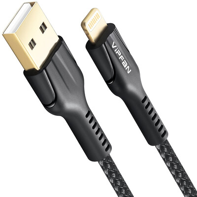 Vipfan iPhone chargerNylon Braided USB to Lightning Cable Cord Gold-Plated-iPhone X 8 8Plus 7 7 Plus 6 6S6 Plus 5S SE iPod iPadMi
Vipfan iPhone chargerNylon Braided USB to Lightning Cable Cord Gold-Plated-iPhone X 8 8Plus 7 7 Plus 6 6S6 Plus 5S SE iPod iPadMi