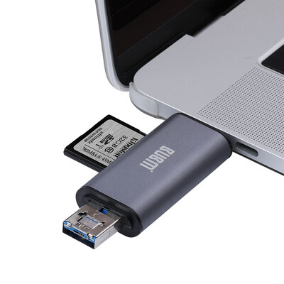 Must be beautiful BUBM USB30 aluminum alloy mobile phone card reader high speed SD TF card Type-C interface Android OTG multi-function card reader DKQ-SJ dark gray
Must be beautiful BUBM USB30 aluminum alloy mobile phone card reader high speed SD TF card Type-C interface Android OTG multi-function card reader DKQ-SJ dark gray