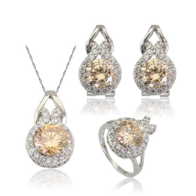 Beautiful Orange Stone Silver Plated Jewelry Sets for Women Six Colors Available Free Jewelry Box
Beautiful Orange Stone Silver Plated Jewelry Sets for Women Six Colors Available Free Jewelry Box