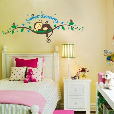 Sweet Dream Monkey Living Room Wall Stickers Decals Warm Baby Sleep Helper Bedroom Living Room Wall Decoration 120*47.5CM
Sweet Dream Monkey Living Room Wall Stickers Decals Warm Baby Sleep Helper Bedroom Living Room Wall Decoration 120*47.5CM