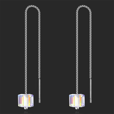 Geometric Square Crystal from Austrian Long Drop Earrings Bohemia 925 Sterling Silver Needle Fashion Jewelry 28941
Geometric Square Crystal from Austrian Long Drop Earrings Bohemia 925 Sterling Silver Needle Fashion Jewelry 28941