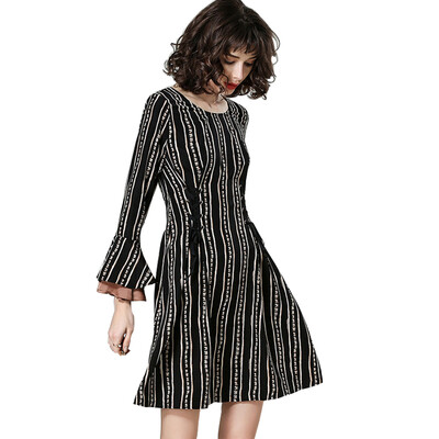 BURDULLY New Spring 2018 Woman Flare Sleeves Striped Dress Black White Office Mini Sexy Free Shipping Lady Dresses A Line Loose
BURDULLY New Spring 2018 Woman Flare Sleeves Striped Dress Black White Office Mini Sexy Free Shipping Lady Dresses A Line Loose
