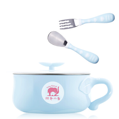 Red elephant baby stainless steel cutlery baby cutlery insulation bowl fork spoon suction pad three sets - blue
Red elephant baby stainless steel cutlery baby cutlery insulation bowl fork spoon suction pad three sets - blue