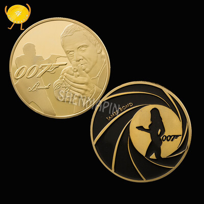 James Bond 007 gold plated commemorative challenge coin collection souvenir art gifts
James Bond 007 gold plated commemorative challenge coin collection souvenir art gifts