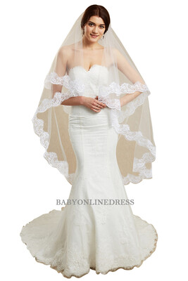 Mariage Cheap Long Lace Edge Wedding Veil Ivory White Cathedral Wedding Veil Velos de Novia Wedding Accessories
Mariage Cheap Long Lace Edge Wedding Veil Ivory White Cathedral Wedding Veil Velos de Novia Wedding Accessories