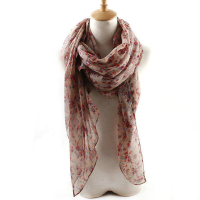 Guttavalli Новые женщины прибытия Цветы Вискоза Длинные шаль Летняя осень Женщины Прекрасный цветочный шарф Skinny Chevron Маленькие цветочные точки