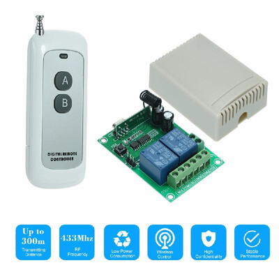 433MHz DC 12V 2CH Universal 10A Relay Wireless Remote Control Switch Receiver Module And 5PCS 2 Key RF 433Mhz Transmitter Remote C
433MHz DC 12V 2CH Universal 10A Relay Wireless Remote Control Switch Receiver Module And 5PCS 2 Key RF 433Mhz Transmitter Remote C