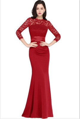 Sexy Lace Black Mermaid Long Evening Dress 2017 Eleagnt Cheap Three Quarter Evening Party Dresses
Sexy Lace Black Mermaid Long Evening Dress 2017 Eleagnt Cheap Three Quarter Evening Party Dresses