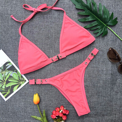 New Metal Button Bikinis Sexy Low Waist Swim Suits 2018 Brazilian Style Beach Wear Cool Rings Holiday Bathing Suits
New Metal Button Bikinis Sexy Low Waist Swim Suits 2018 Brazilian Style Beach Wear Cool Rings Holiday Bathing Suits