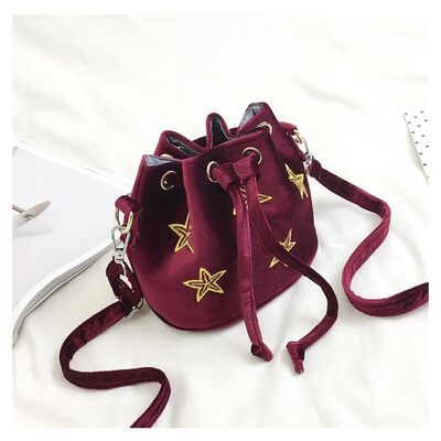 SMOOZA 2018 velvet Womens Bucket Bag velour Winter suede Ladies string shoulder print stars small Female Messenger Bag
SMOOZA 2018 velvet Womens Bucket Bag velour Winter suede Ladies string shoulder print stars small Female Messenger Bag