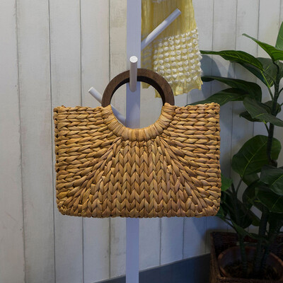 Rectangle Rattan Totes INS Vintage Women Bohemian Fashion Handbag Top-Handle Concise Braided Bag Large Wood Handle Bags
Rectangle Rattan Totes INS Vintage Women Bohemian Fashion Handbag Top-Handle Concise Braided Bag Large Wood Handle Bags