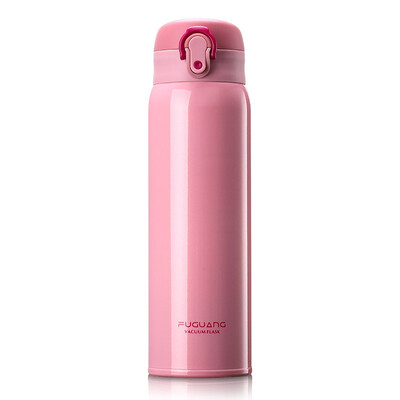 Fuguang Lightweight Portable Stainless Steel Vacuum Insulation Cup Fashion Multicolor Car One-Handed Cap Water Cup Men&Women Students Drinking Cup 500ml Pink
Fuguang Lightweight Portable Stainless Steel Vacuum Insulation Cup Fashion Multicolor Car One-Handed Cap Water Cup Men&Women Students Drinking Cup 500ml Pink