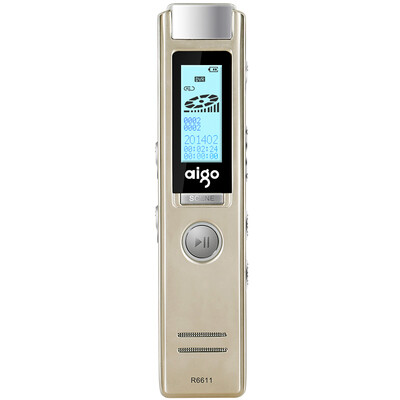 Patriot aigo R6611 recording pen professional micro-HD remote noise reduction MP3 player learning meeting for 8G champagne gold
Patriot aigo R6611 recording pen professional micro-HD remote noise reduction MP3 player learning meeting for 8G champagne gold