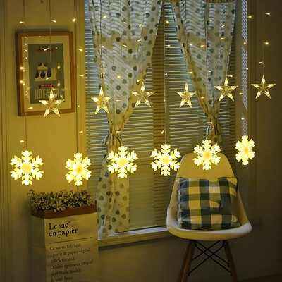 25M 138LEDS Christmas Star&snowflake Curtain Lights Indoor Wedding Fairy Lights For Holiday Wedding Party Decoration
25M 138LEDS Christmas Star&snowflake Curtain Lights Indoor Wedding Fairy Lights For Holiday Wedding Party Decoration