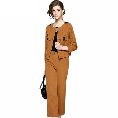 2018 Women Spring Thin Elegant Business Sets Tailored Coat Ankle Length Straight Pants Two Piece Suits
2018 Women Spring Thin Elegant Business Sets Tailored Coat Ankle Length Straight Pants Two Piece Suits