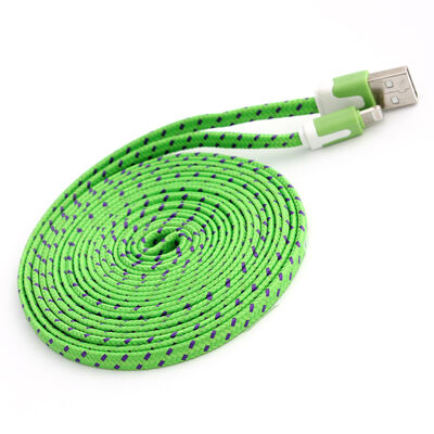 Double Color 1M3FT 2M6FT 3M10FT 8pin Flat Braided Fabric Woven USB Data Sync Charger Cable for iPhone 5 5S 6 6S Plus
Double Color 1M3FT 2M6FT 3M10FT 8pin Flat Braided Fabric Woven USB Data Sync Charger Cable for iPhone 5 5S 6 6S Plus