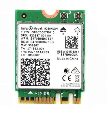 9260NGW 1730Mbp NGFF Dual Band 80211ac WiFi Bluetooth 50 Wireless Card for Intel hp 920687-001 lenovo 01AX769 dell asus sony
9260NGW 1730Mbp NGFF Dual Band 80211ac WiFi Bluetooth 50 Wireless Card for Intel hp 920687-001 lenovo 01AX769 dell asus sony