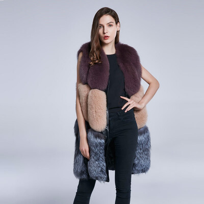 Winter womens jacket fox long natural fur vest genuine fur vest warm fox fur collar multi-color stitching 2018 new discount
Winter womens jacket fox long natural fur vest genuine fur vest warm fox fur collar multi-color stitching 2018 new discount
