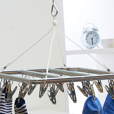 You Mu multi-function multi-clip drying rack stainless steel underwear pantyhose baby drying rack 20 clip
You Mu multi-function multi-clip drying rack stainless steel underwear pantyhose baby drying rack 20 clip
