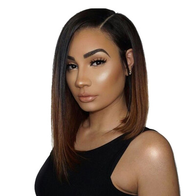 T-top Hair Brown Ombre With Dark Roots Short Bob Haircut Virgin Human Hair Glueless Lace Front Wig With Baby Hair And Natural Hair
T-top Hair Brown Ombre With Dark Roots Short Bob Haircut Virgin Human Hair Glueless Lace Front Wig With Baby Hair And Natural Hair