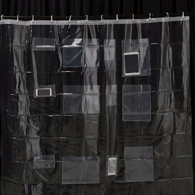 Multi-functional Phone Tablet Holder Clear Shower Curtain with Pockets for Touchscreen Devices for Bathroom
Multi-functional Phone Tablet Holder Clear Shower Curtain with Pockets for Touchscreen Devices for Bathroom
