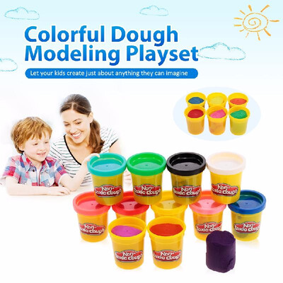 Colorful Dough Compound Modeling Sculpting Playset With 12 Individual 2 Ounce Cans of Dough Baby Kids Gift
Colorful Dough Compound Modeling Sculpting Playset With 12 Individual 2 Ounce Cans of Dough Baby Kids Gift