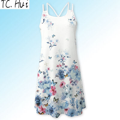 3D Women Brief Dress Print Floral Sleeveless Summer Dress Casual Loose Off-Shoulder Mini Short 3D Beach Dresses
3D Women Brief Dress Print Floral Sleeveless Summer Dress Casual Loose Off-Shoulder Mini Short 3D Beach Dresses