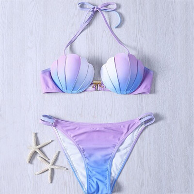 Mermaid Womens Swimming Suit Gradient Shells Beach Bathing Suit Sexy Bikini Two Pieces Swimsuit
Mermaid Womens Swimming Suit Gradient Shells Beach Bathing Suit Sexy Bikini Two Pieces Swimsuit
