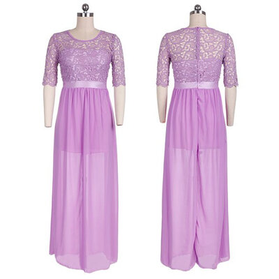 New Womens Ladies Elegant Medium Sleeve O-Neck Sexy Hollow Out Lace Chiffon Cocktail Party Prom Evening Long Dress Gown
New Womens Ladies Elegant Medium Sleeve O-Neck Sexy Hollow Out Lace Chiffon Cocktail Party Prom Evening Long Dress Gown