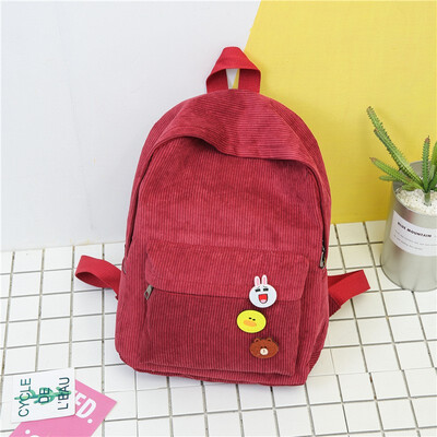 New Style Corduroy Retro Backpack for College Girl Leisure Students Winter Travel Backpack
New Style Corduroy Retro Backpack for College Girl Leisure Students Winter Travel Backpack