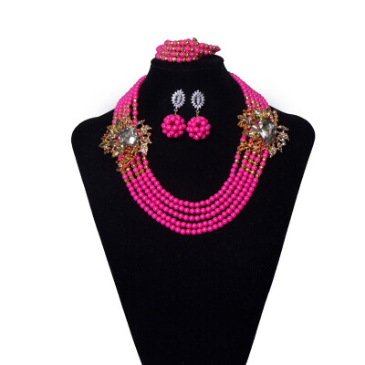 Fashion Pink Purple Jewelry African Beads Jewelry Sets For Women Nigerian Wedding Jewelry African Bridal Statement Beaded Necklace
Fashion Pink Purple Jewelry African Beads Jewelry Sets For Women Nigerian Wedding Jewelry African Bridal Statement Beaded Necklace