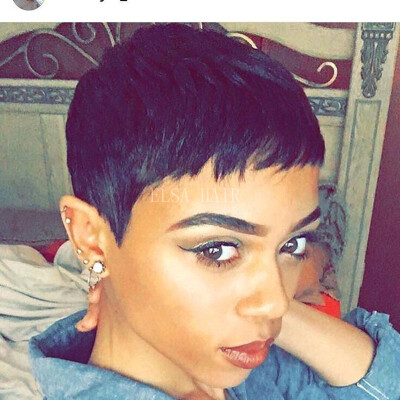 Sexy Brazilian Virgin Hair short pixir Cut Machine made wigs Bob Straight human hair Lace Front Wig
Sexy Brazilian Virgin Hair short pixir Cut Machine made wigs Bob Straight human hair Lace Front Wig