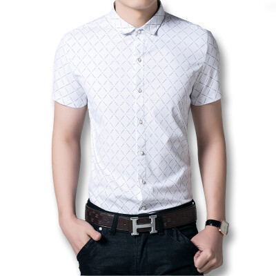 New Men Shirts 2016 Men's Shirts Men Casual Slim Fit Designer Plaid Camisa Short Sleeves Summer White Men Shirts Plus Size
New Men Shirts 2016 Men's Shirts Men Casual Slim Fit Designer Plaid Camisa Short Sleeves Summer White Men Shirts Plus Size