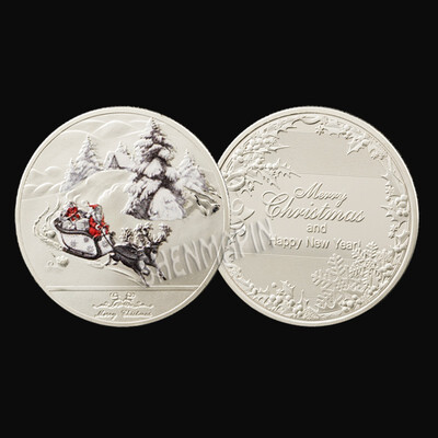 1Pcs Goldsilver Merry Christmas coin Santa Claus coin Non-currency Coins exquisite holiday party gifts 
1Pcs Goldsilver Merry Christmas coin Santa Claus coin Non-currency Coins exquisite holiday party gifts