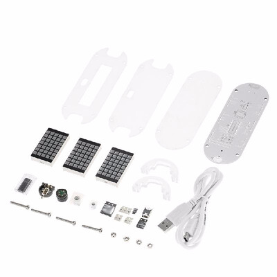 DIY Digital LED Clock Kit DS3231 High Precision Touch Key Control Clock Adjustable Brightness Dot Matrix Temperature Date Time Dis
DIY Digital LED Clock Kit DS3231 High Precision Touch Key Control Clock Adjustable Brightness Dot Matrix Temperature Date Time Dis
