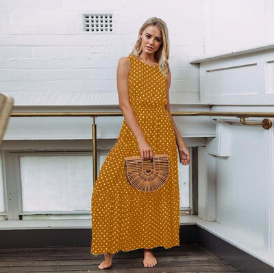 2018 Women Sexy Button Maxi Dress Female Fashion Dot Print Sleeveless Summer Dresses Casual Beach Long Dress Vestidos
2018 Women Sexy Button Maxi Dress Female Fashion Dot Print Sleeveless Summer Dresses Casual Beach Long Dress Vestidos