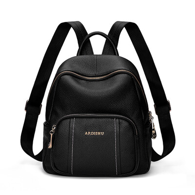 APDISHU shoulder bag female first layer cowhide bag female bag Korean version of the wild trend small backpack AP8650 black
APDISHU shoulder bag female first layer cowhide bag female bag Korean version of the wild trend small backpack AP8650 black