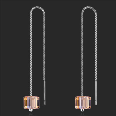 Geometric Square Crystal from Austrian Long Drop Earrings Bohemia 925 Sterling Silver Needle Fashion Jewelry 28941
Geometric Square Crystal from Austrian Long Drop Earrings Bohemia 925 Sterling Silver Needle Fashion Jewelry 28941