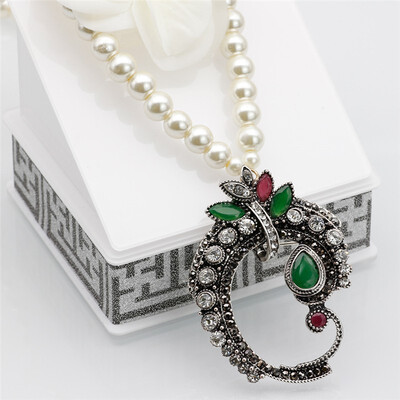 Bohemia Ethnic Beads Pendant Necklace For Women Imitation Pearl Antique Silver Color Long Crystal Sweater Chain Indian Jewelry
Bohemia Ethnic Beads Pendant Necklace For Women Imitation Pearl Antique Silver Color Long Crystal Sweater Chain Indian Jewelry