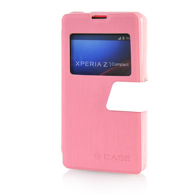 MOONCASE View Window Leather Side Flip Pouch Ultra Slim Shell Back Case Cover for Sony Xperia Z1 Compact (Z1 Mini ) Pink
MOONCASE View Window Leather Side Flip Pouch Ultra Slim Shell Back Case Cover for Sony Xperia Z1 Compact (Z1 Mini ) Pink